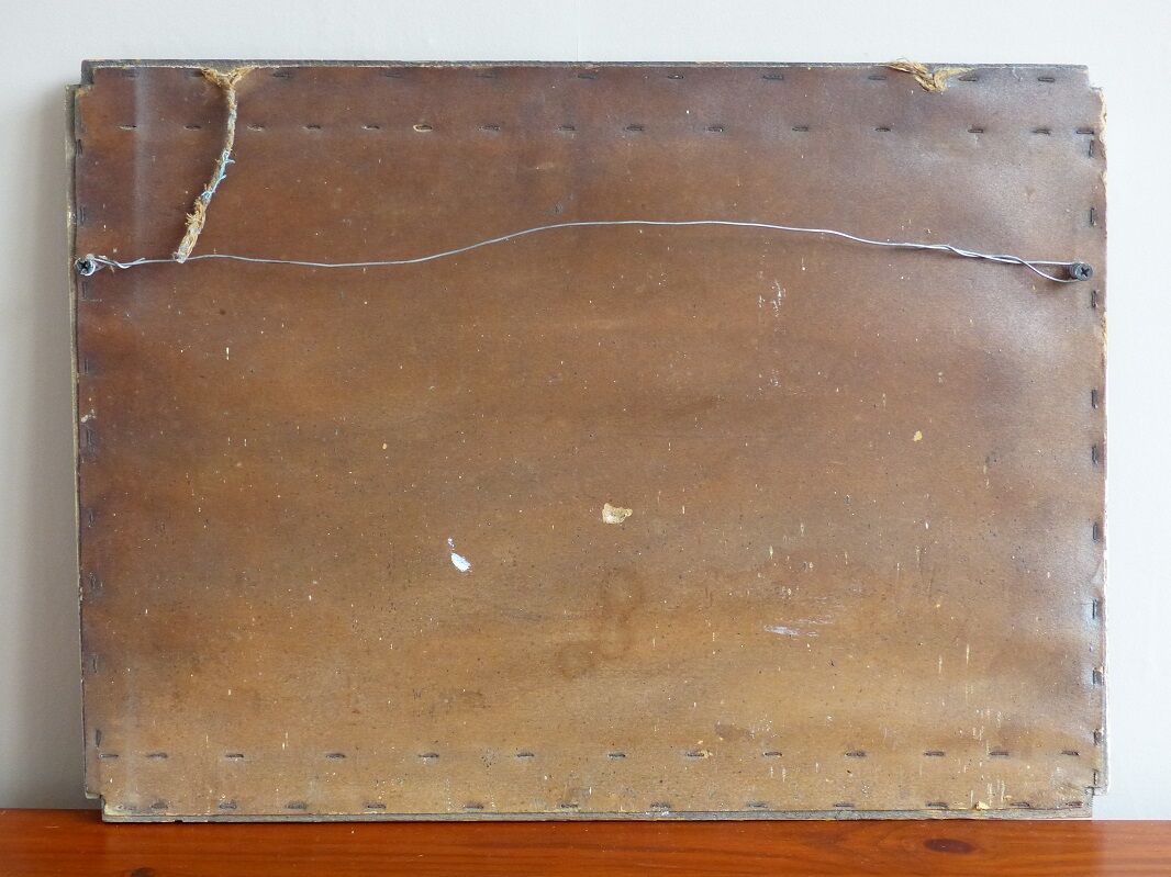 Mirror art deco floral roses and leaves 36c49cm