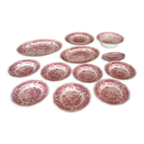 English tableware red 1930 china pattern