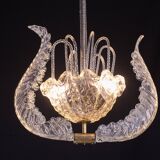 Art Decò Vintage Chandelier By Barovier e Toso, Murano Glass, 1940