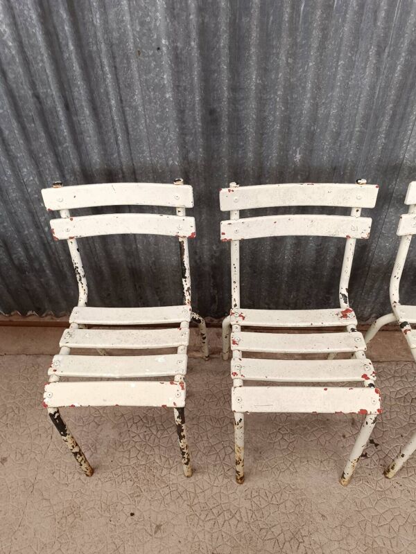 Lot de 4 chaises bistrot Tolix vintage