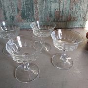 Set of four vintage French glasses for liquor