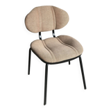 Beige brown fabric office chair, 1980s