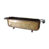 60s/70s planter in brass copper and porcelain