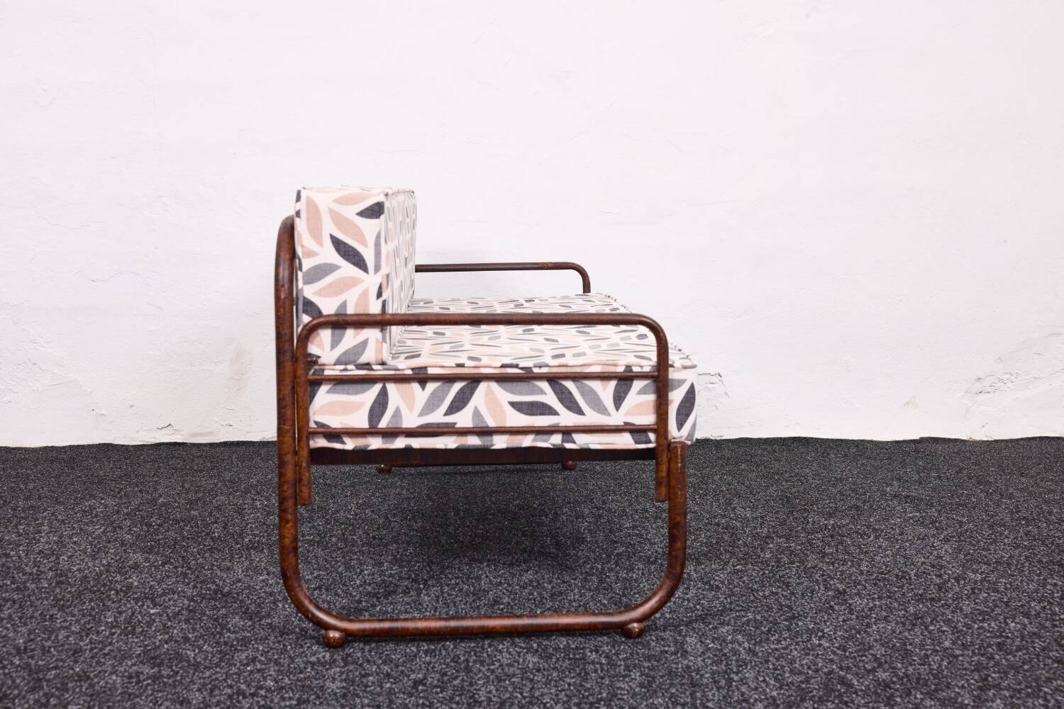 Canapé Bauhaus en acier tubulaire peint à la main par Franz Singer, années 1920 - Metz & Co