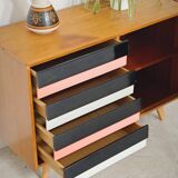 U 458 pink and grey sideboard by Jiri Jiroutek for Interier Praha 1960