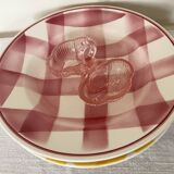 Pink double glass salt shaker