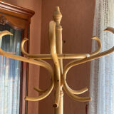 Wooden parrot coat rack