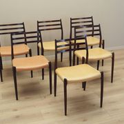 Set of six mahogany chairs, Danish design, 1960s, designer: Niels Otto Møll