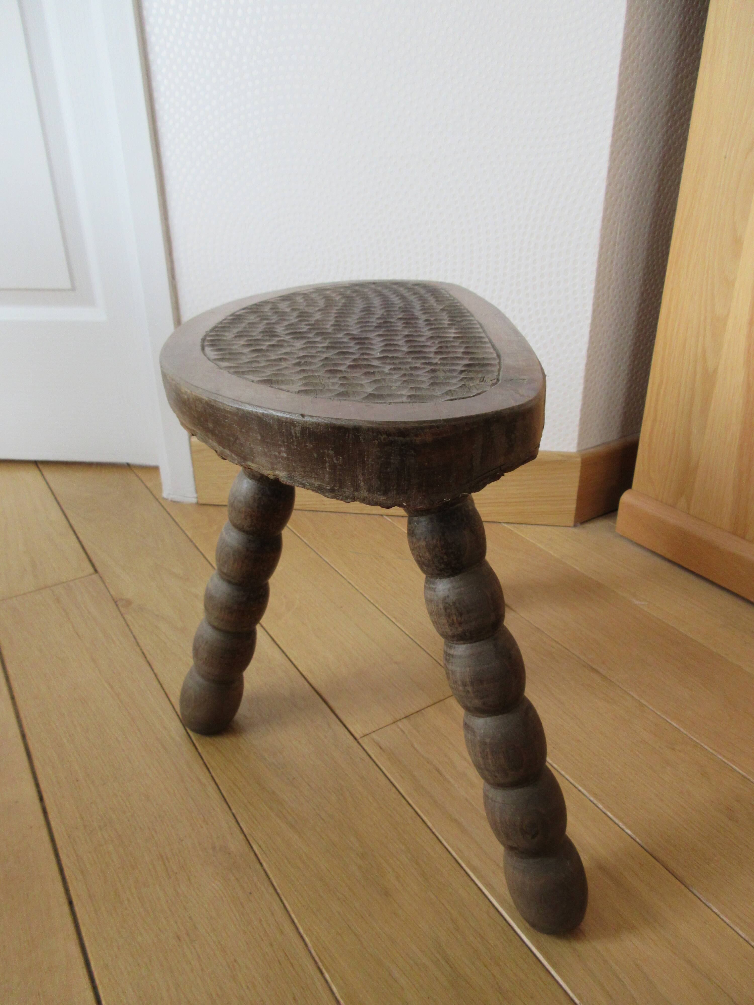Brutalist-style wooden tripod