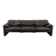 Cassina Maralunga 3seat-Sofa in darkbrown leather by Vico Magistretti