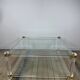 Table basse Hollywood Regency en altuglass et verre 1970'S