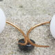 Double wall light, brass and opaline, Maison Arlus, 1950s