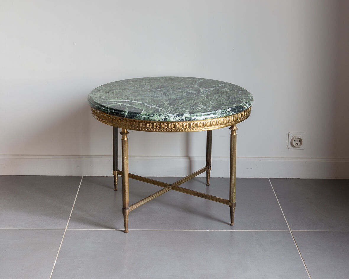 Green marble coffee table