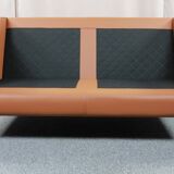 Borge Mogensen 2 seater cognac leather sofa model 2212 - newly reupholstered