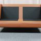 Borge Mogensen 2 seater cognac leather sofa model 2212 - newly reupholstered