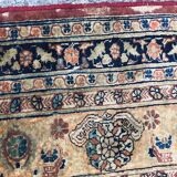 Tapis ancien persan Tabriz en soie très fin 135x160 cm