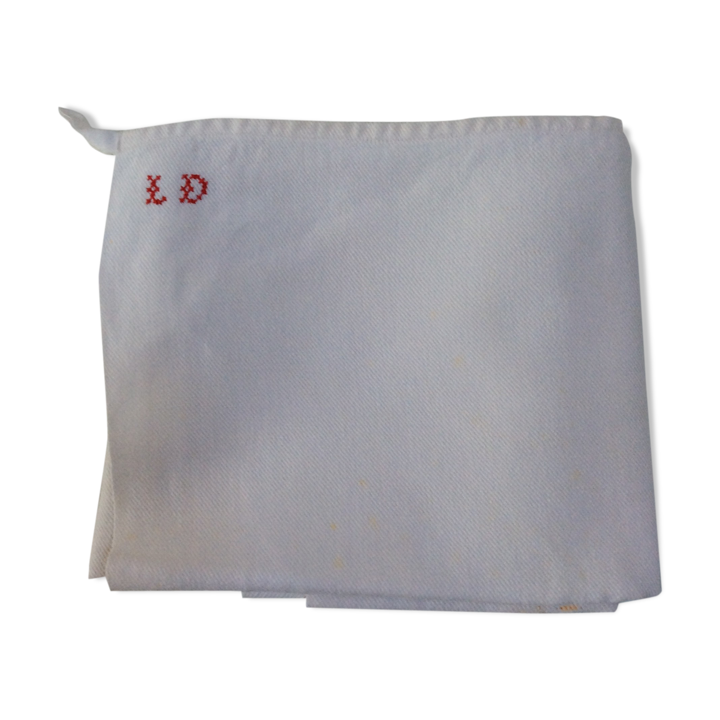 Old tea towel in thick cotton