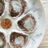 Set of 8 St Amand oyster plates