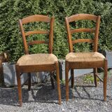 Mulched wooden chairs