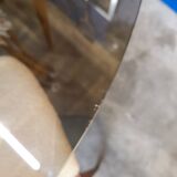 70's smoked glass and rattan table