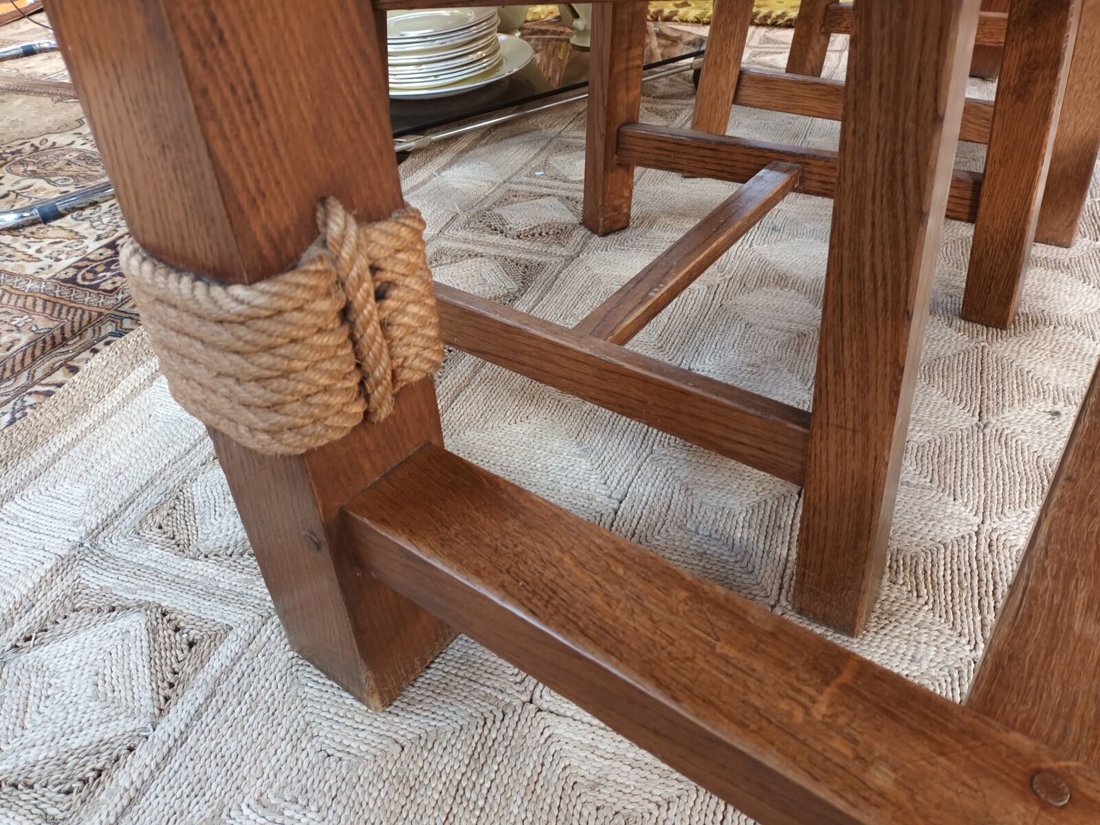 Solid oak farmhouse table