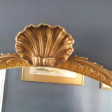 Round mirror gold metal style Louis XV