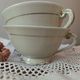 Two retro country-style porcelain tea cups, Former Royal Manufacture