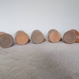 5 tasses en grès années 70