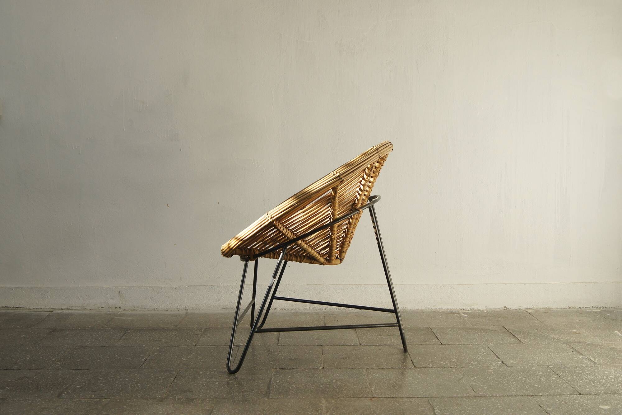 Vintage Wicker Side Chair