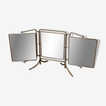 Miroir triptyque coiffeur barbier chapellier 130 cm x 62 cm