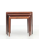 Scandinavian rosewood nesting tables from Rio