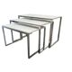 Set of 3 vintage nesting tables / chrome/marble side tables.