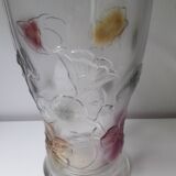 Vintage Luminarc decorated nasturtium vase (25cm) A1
