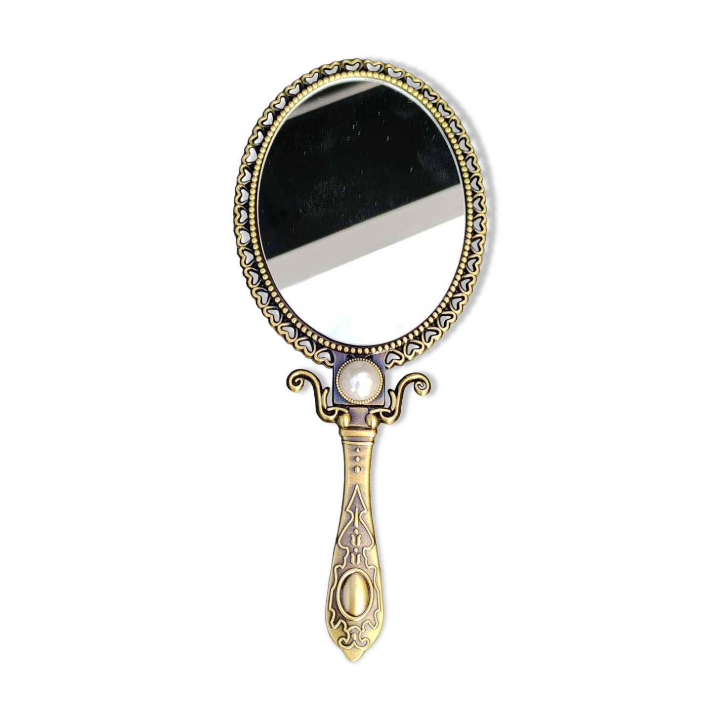 Vanity mirror/face hand or table, oval. baroque/shabby chic style