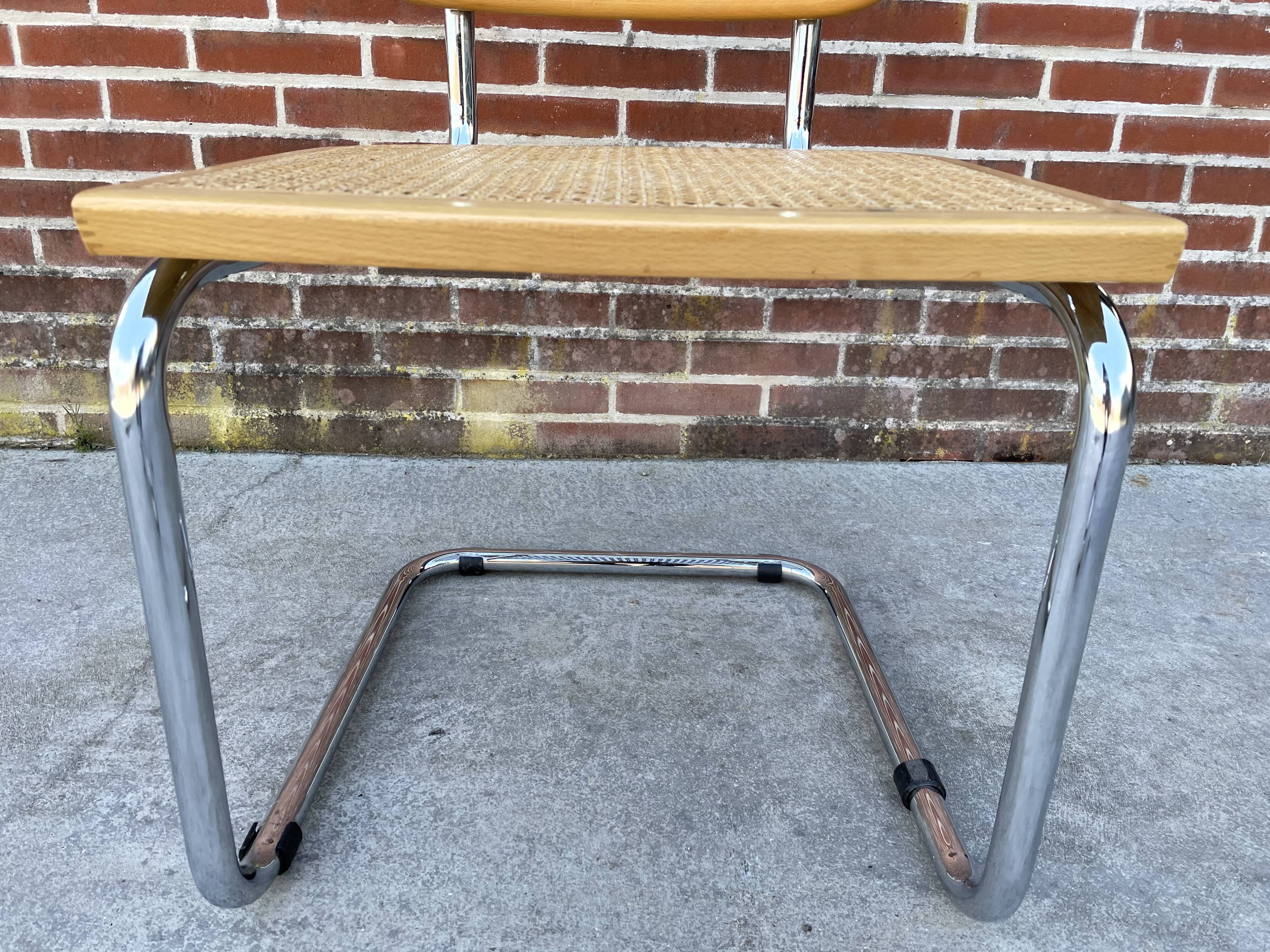 Cesca model design chair with armrests chrome version