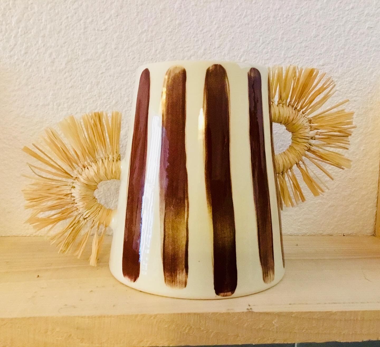 Hand-painted ceramic vase vallauris