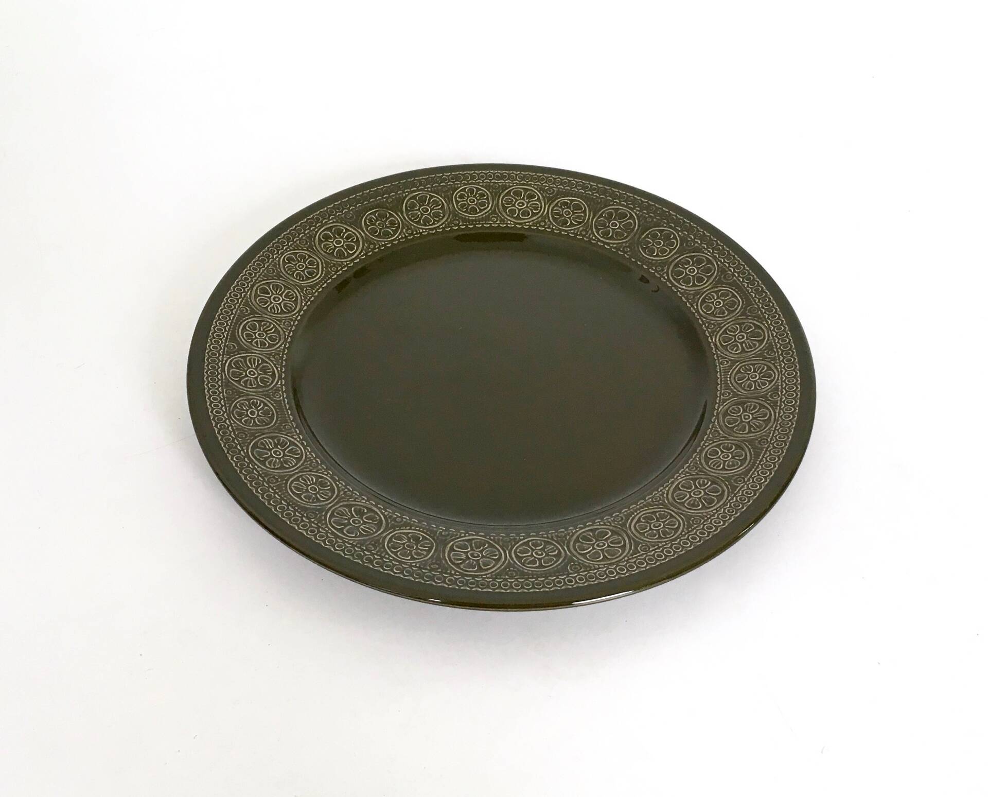 Five-Piece Black Earthenware Serving Set by Antonia Campi, Italy