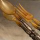 Salad set sleeves in silver decoration row of pearls Louis XVI style