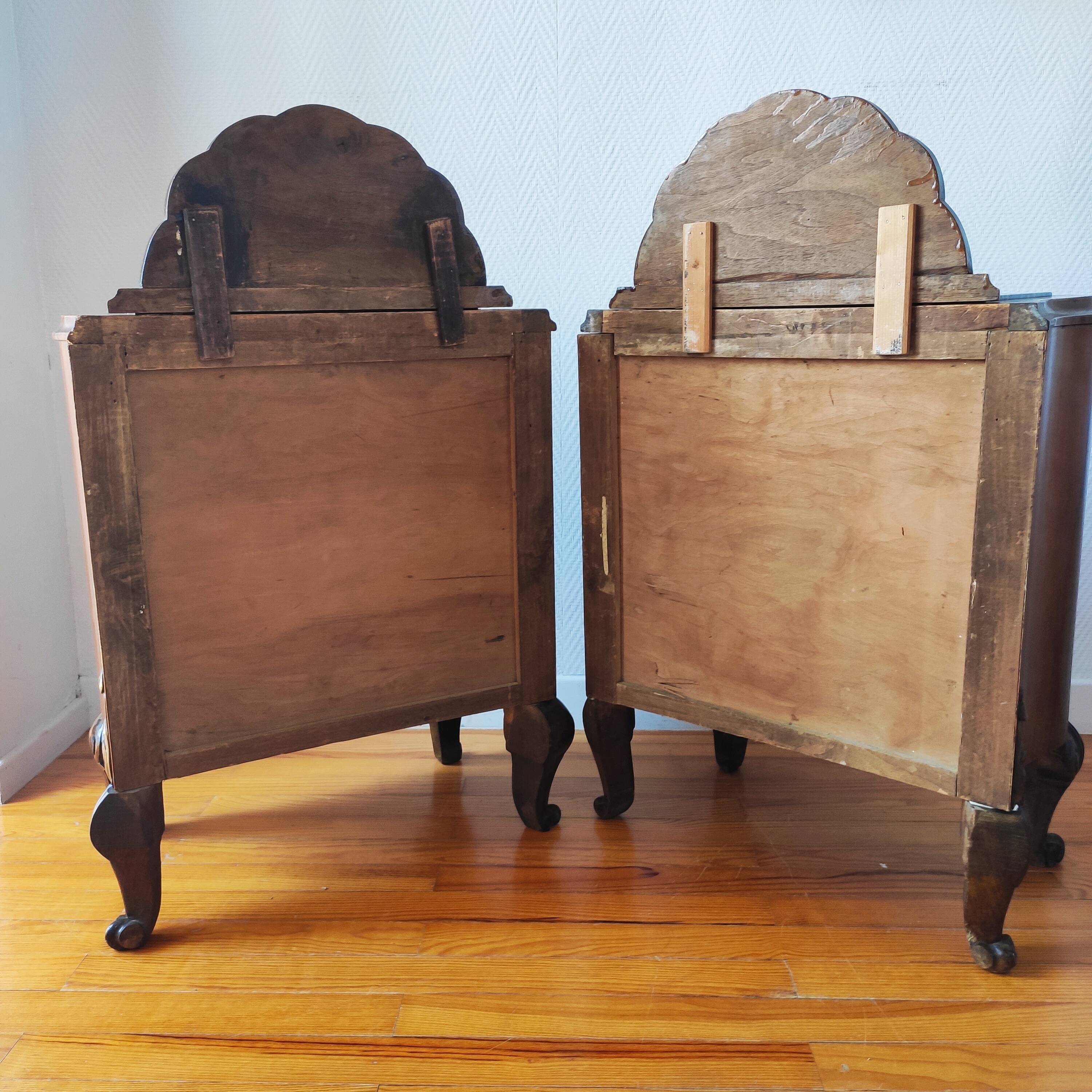 Pair of Italian Art Deco bedside tables