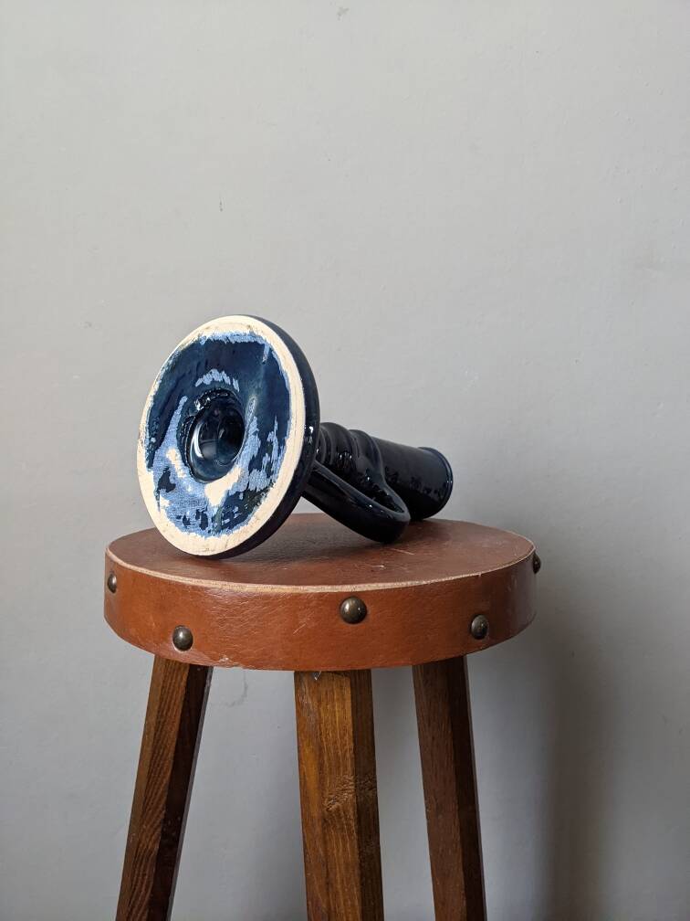 Hand-held ceramic candle holder, slow-moving, bohemian country decor