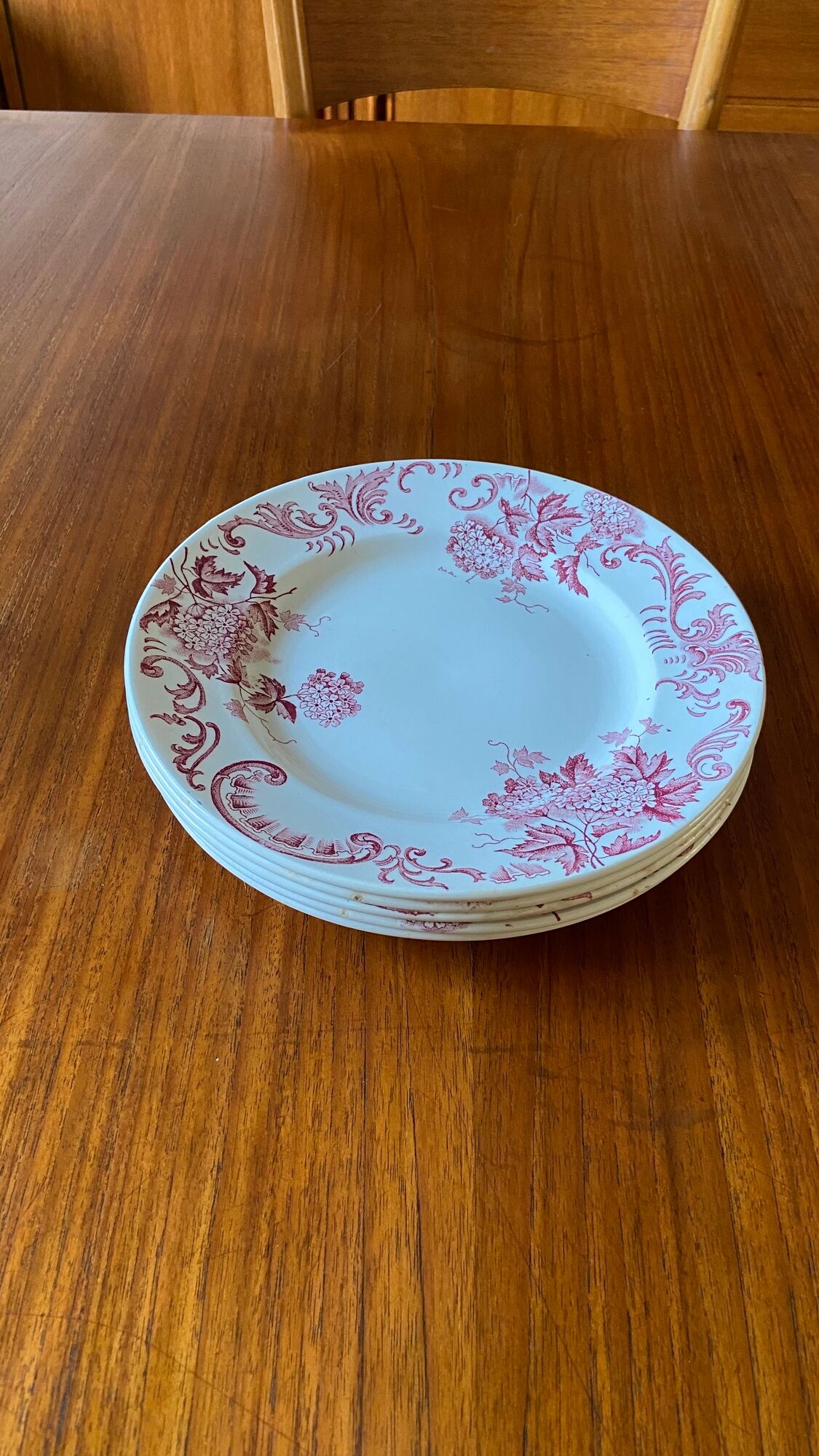 Pop-up Christmas 2022 - Set of 5 flat plates pink iron earth Saint-Amand