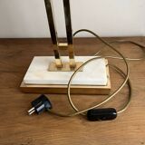 Lampe de table en laiton et marbre