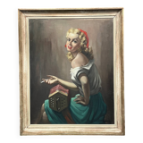 Portrait of a girl. Oil on canvas.