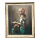 Portrait d'une fille. Huile sur toile.