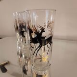 Rare golden black antelope glasses 50s
