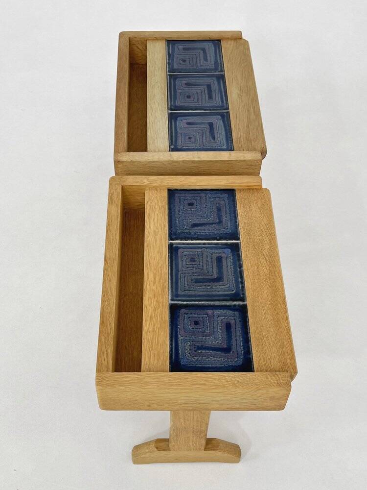 Bedside tables attributed to Guillerme Et Chambron for Vous Maison, 1950s