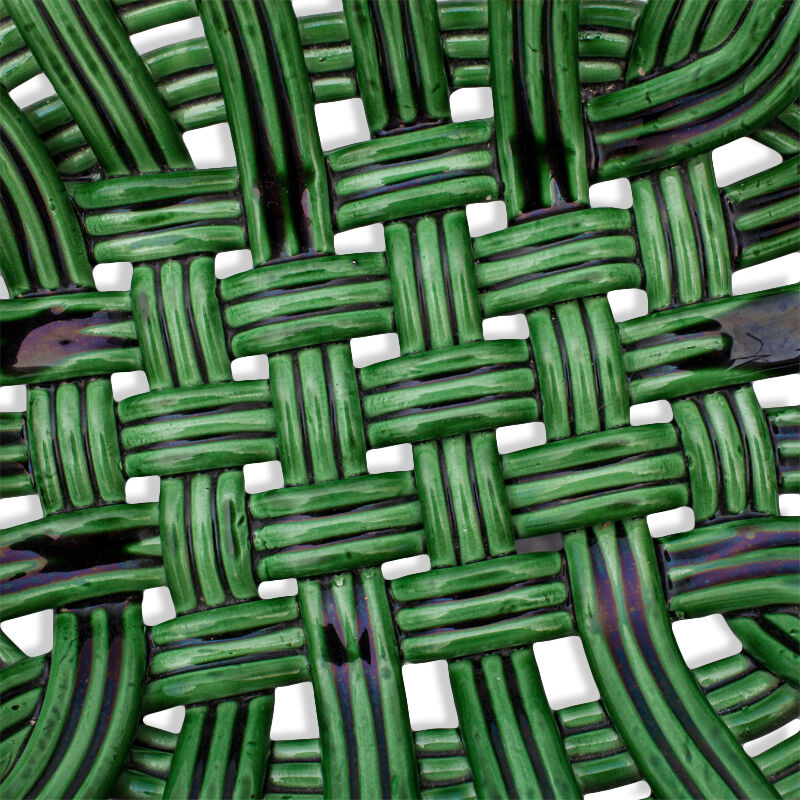 Ceramiquecorbeille green braided slushy fruit bowl