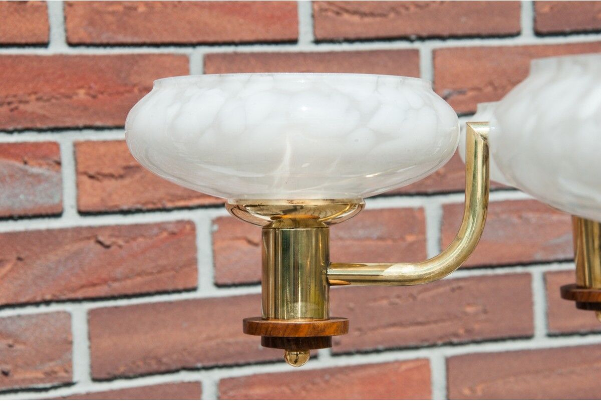 Lustre art déco Pologne années 1950