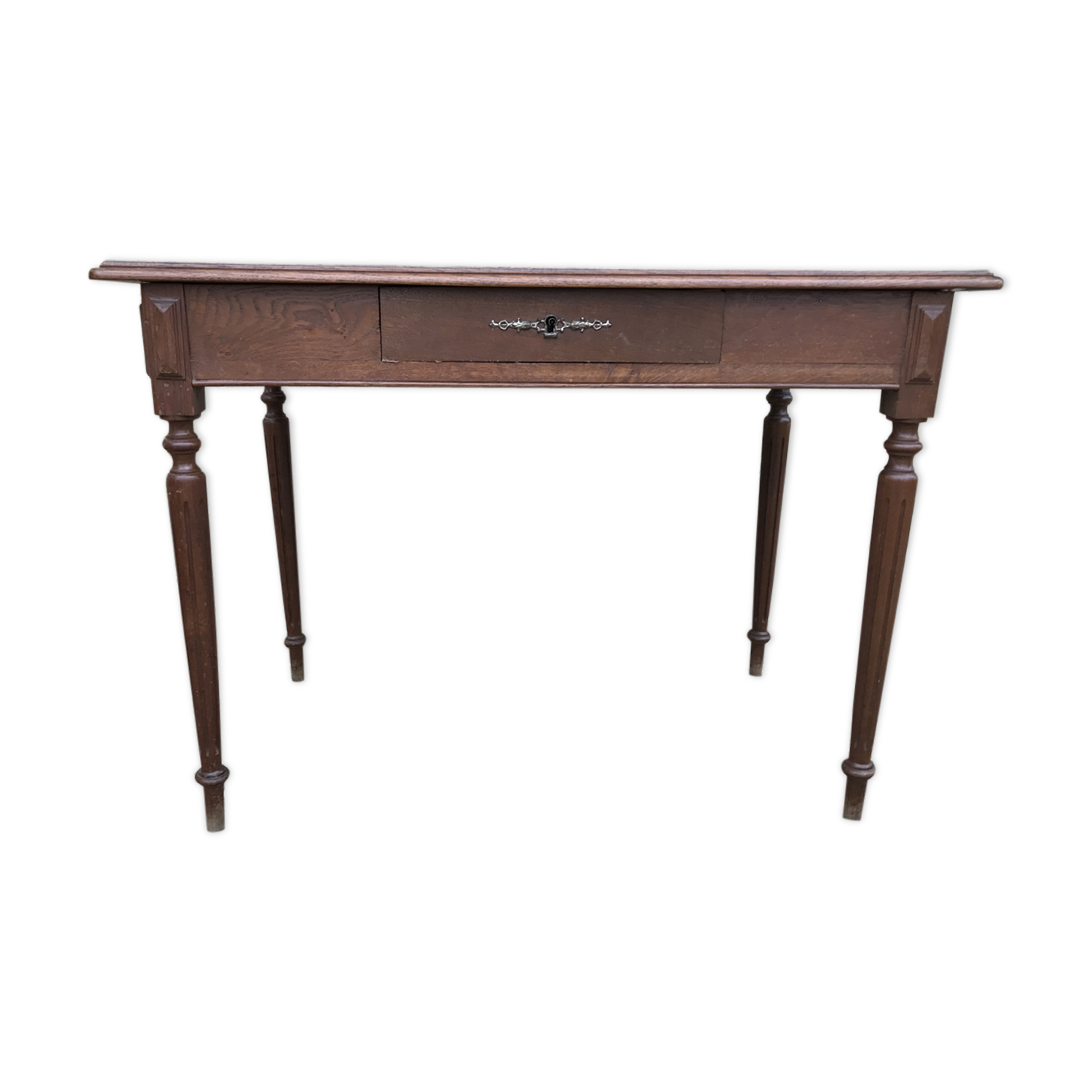 Bureau table à écrire plat chêne 1900