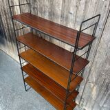 String wood and metal shelf